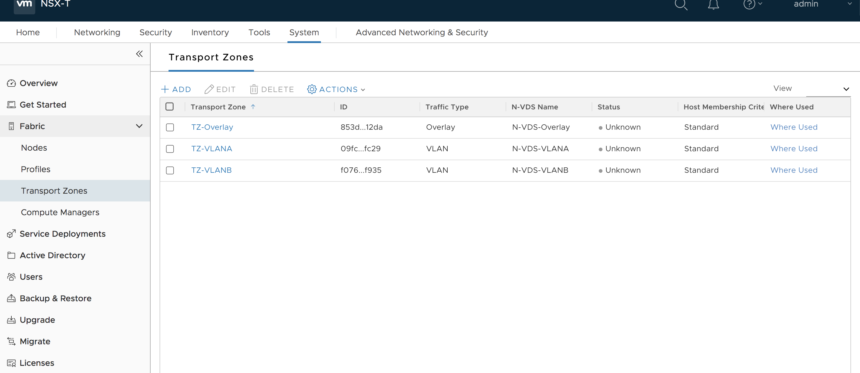 NSX-T Lab: Transport Zones – vDives