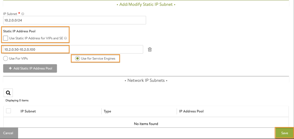 AVI/ALB Lab: Management and VIP Network Allocation - vDives